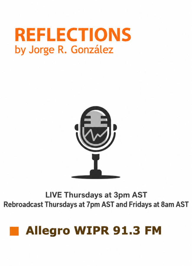 Reflections broadcast schedule: live Thursdays at 3pm AST; rebroadcast Thursdays at 7pm AST and Fridays at 8am AST